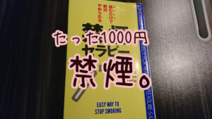 1000円払うとタバコ止めれる。【禁煙セラピー】