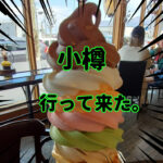 小樽で小旅行して来たよ。レインボーソフトっぽいの食べたよ。